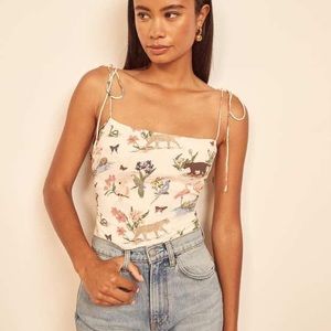 Reformation lupe top rainforest size 6